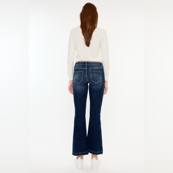 Kancan Mid Rise Button Fly Flare Jeans - Picture 3 of 8